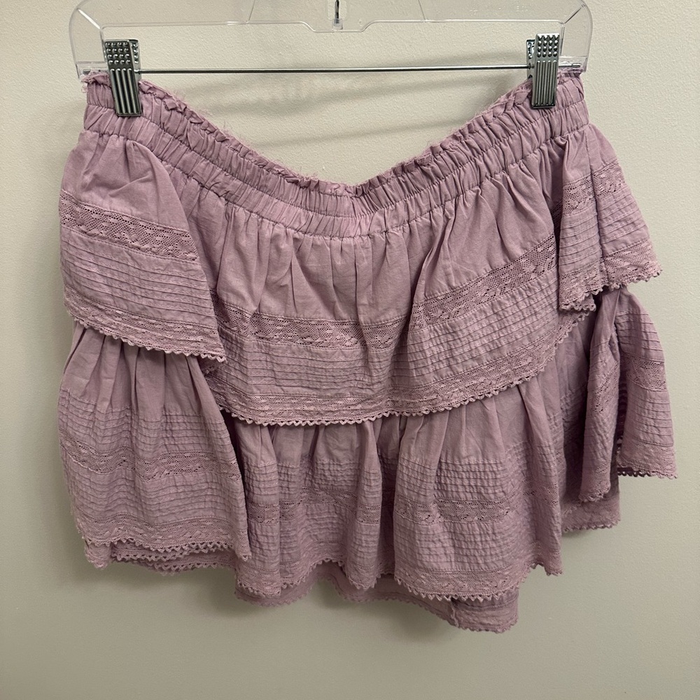 LoveshackFancy Ruffle Mini Heritage Skirt